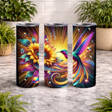 Hummingbird Floral 2 20 OZ Wrap Mockup