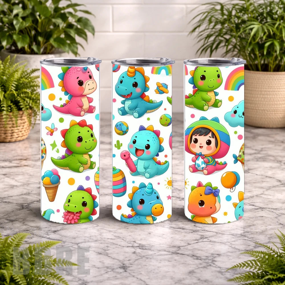 Dino Delight 20 OZ Wrap Mockup