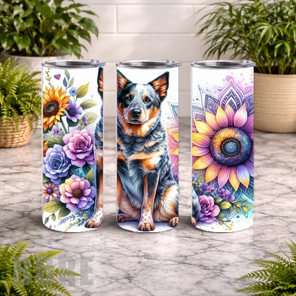 Floral Dog 5 20 OZ Wrap Mockup