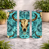 Bull Skull 4 20 OZ Wrap Mockup