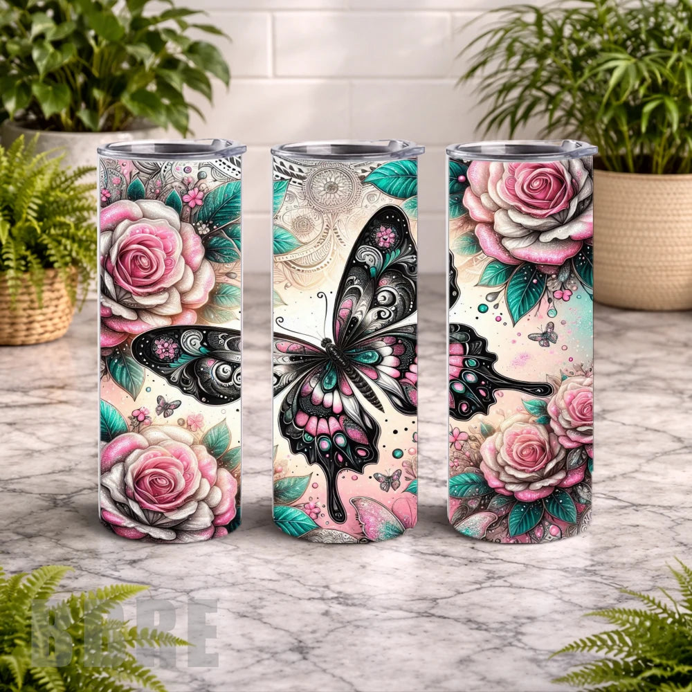 Butterfly Blossom 21 20 OZ Wrap Mockup