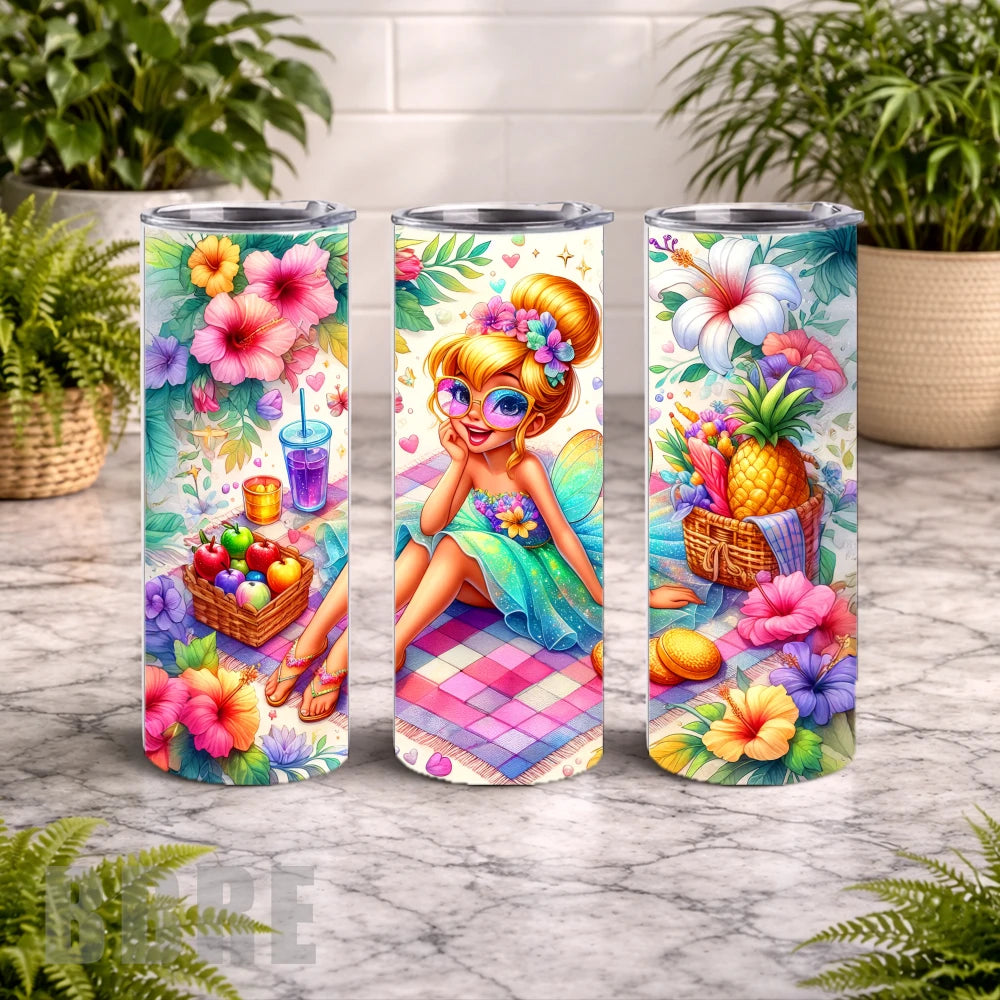 Tropical Girl 20 OZ Wrap Mockup