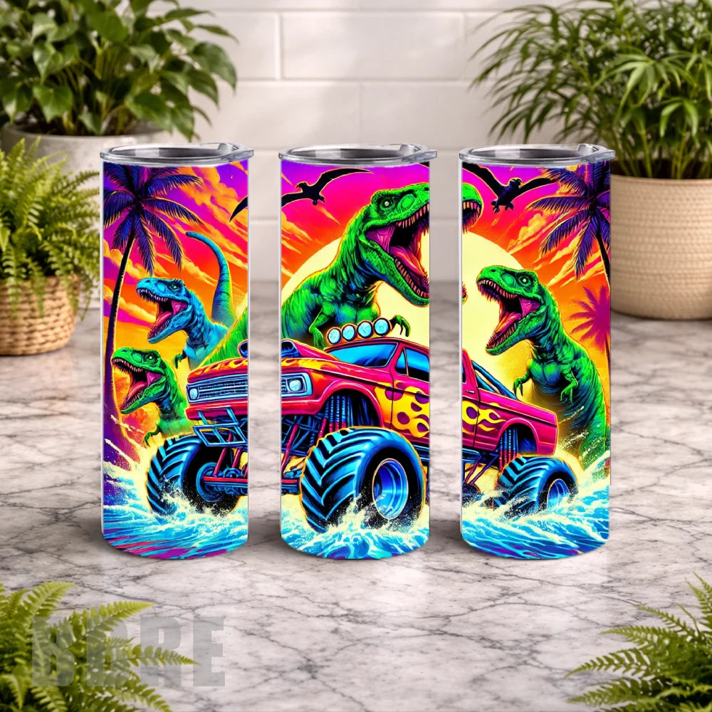 Dino Adventure 3 20 OZ Wrap Mockup