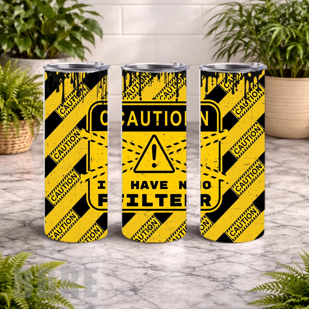 Caution Filter 2 20 OZ Wrap Mockup