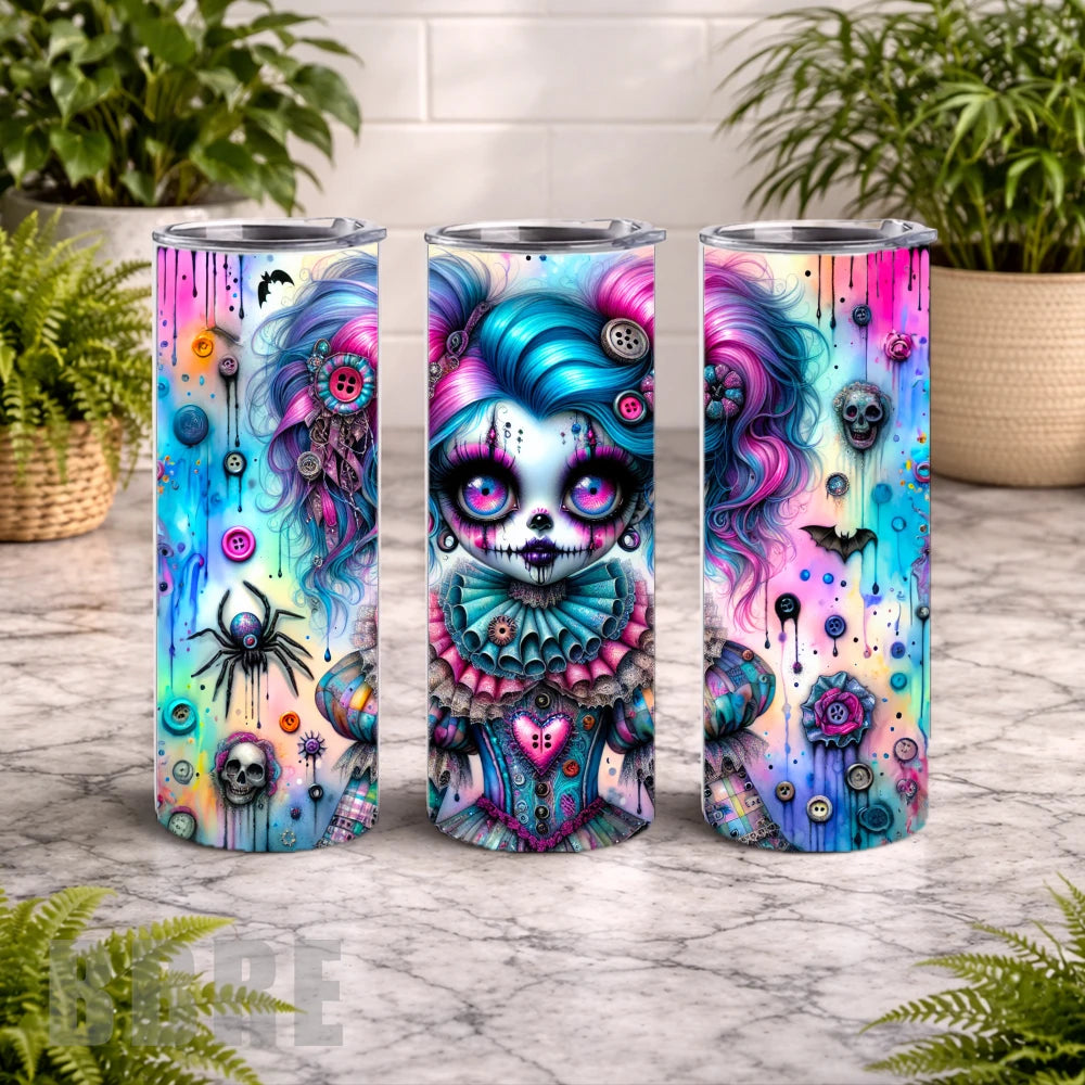 Gothic Doll 3 20 OZ Wrap Mockup