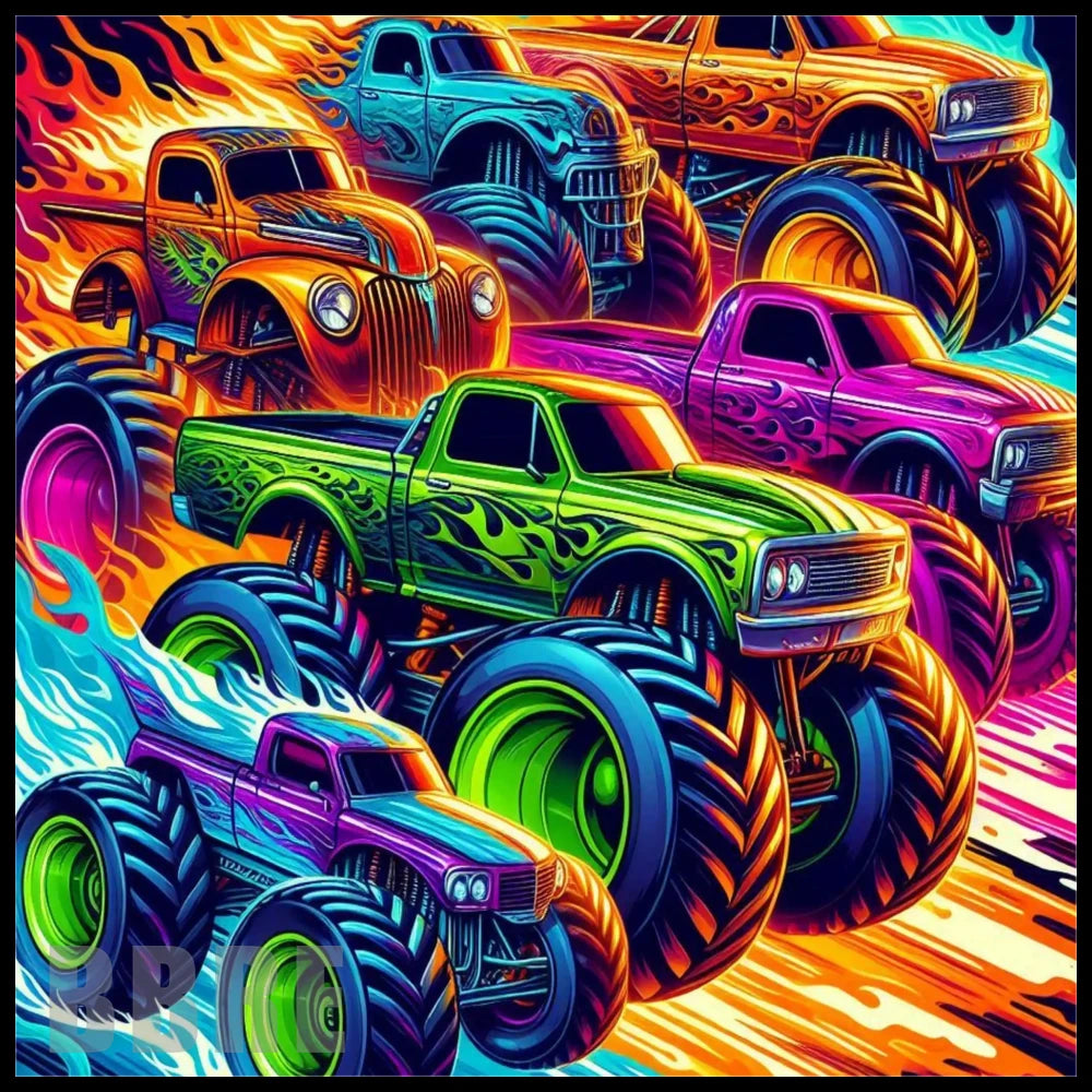 Monster Truck 8 20 OZ Sublimation Wrap