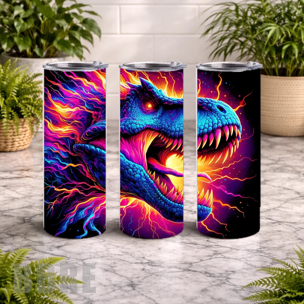 Electric T-rex 20 OZ Wrap Mockup