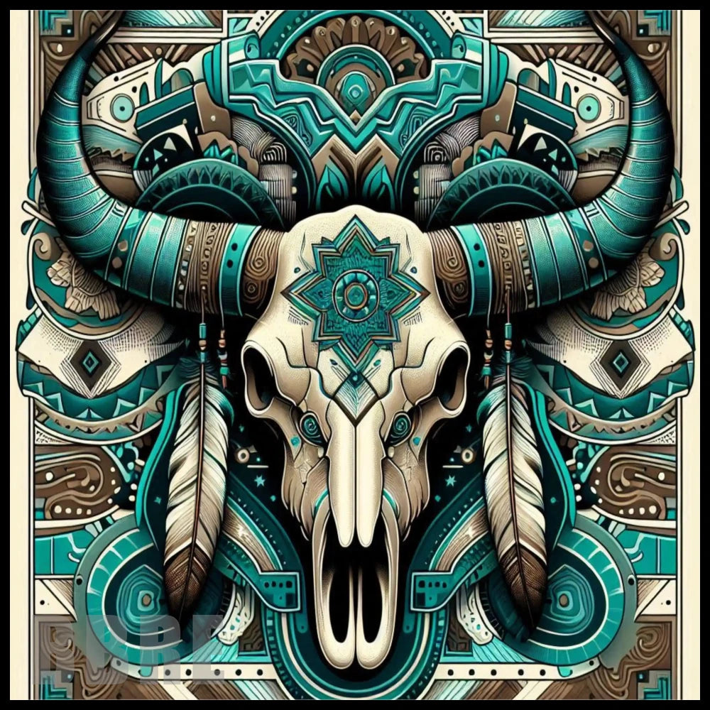 Tribal Bull Skull 20 OZ Sublimation Wrap
