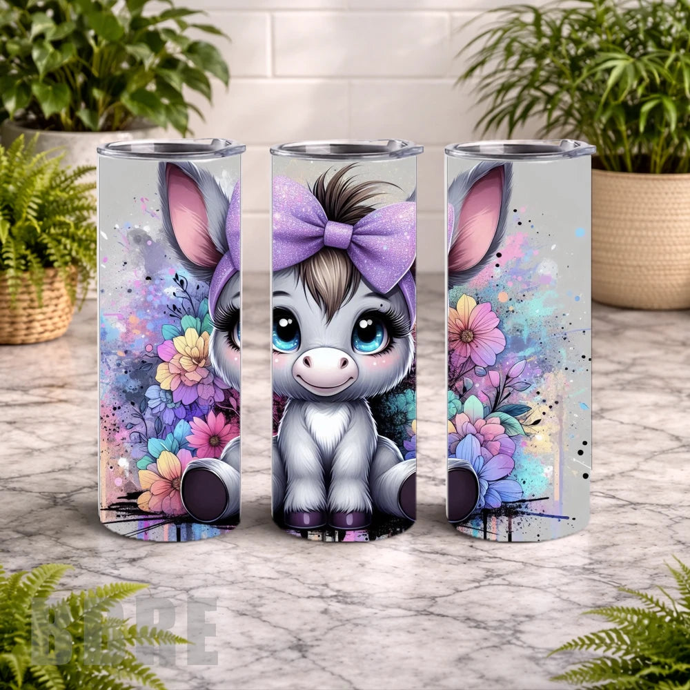 Cute Donkey 20 OZ Wrap Mockup