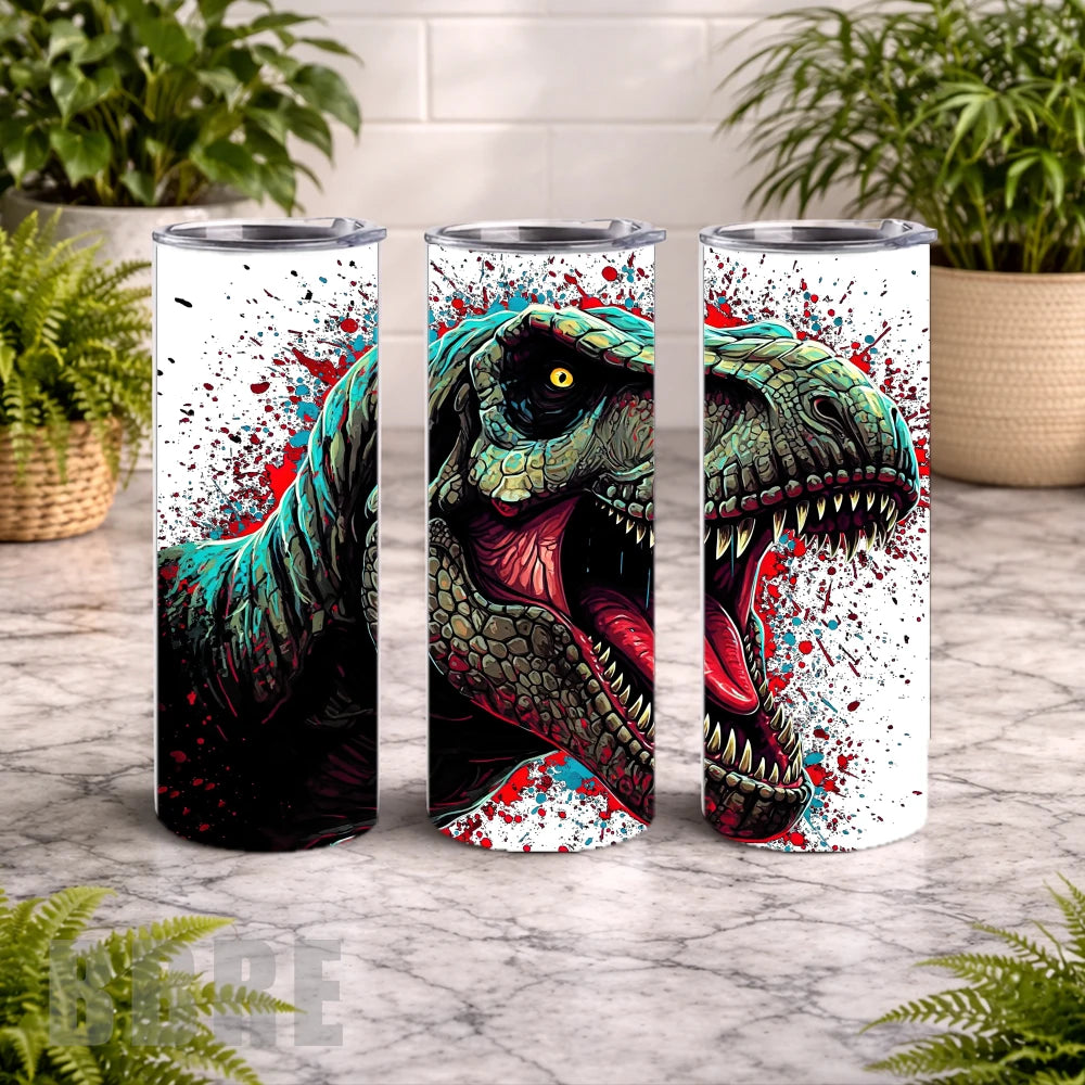 Dinosaur Roar 20 OZ Wrap Mockup