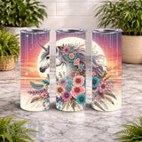 Floral Unicorn 5 20 OZ Wrap Mockup