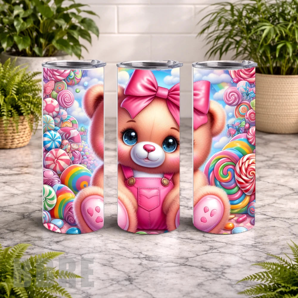 Candy Bear 20 OZ Wrap Mockup