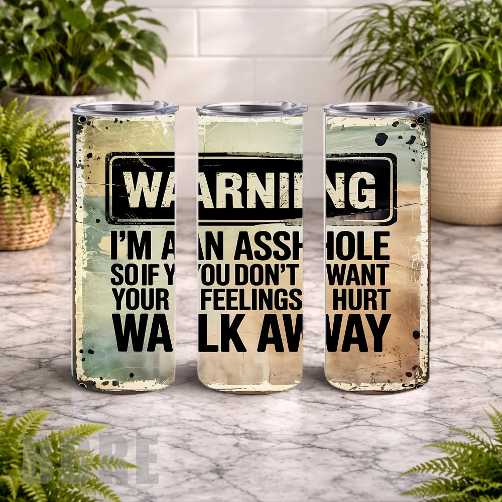 Warning Sign 20 OZ Wrap Mockup