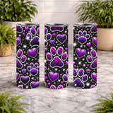 Glitter Paw 20 OZ Wrap Mockup