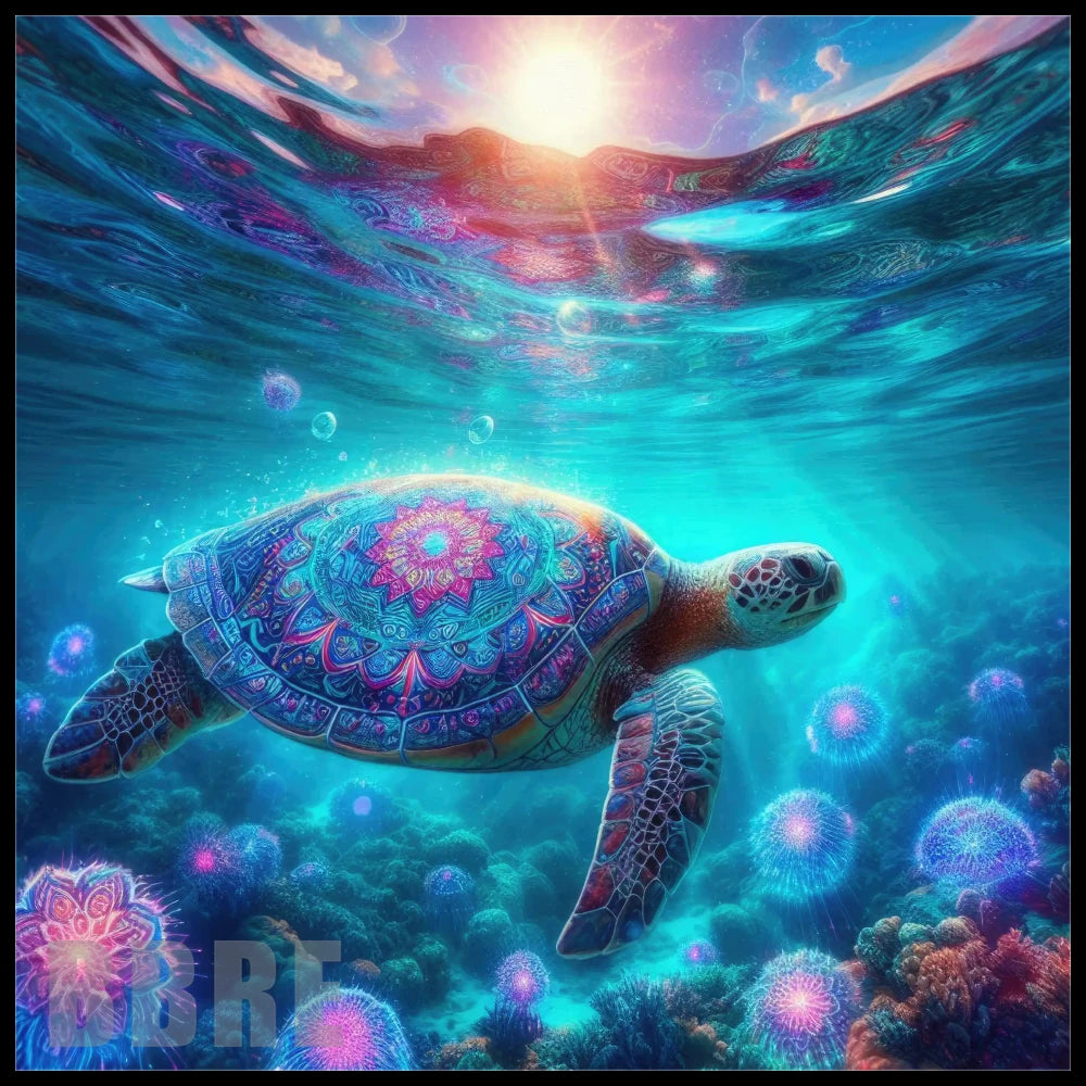 Colorful Turtle 11 20 OZ Sublimation Wrap