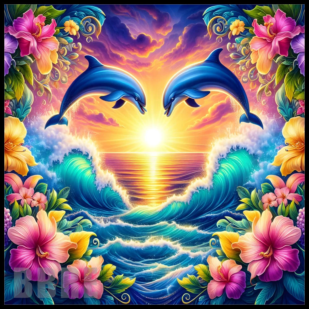Dolphin Sunset 5 20 OZ Sublimation Wrap