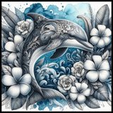Dolphin Floral 3 20 OZ Sublimation Wrap
