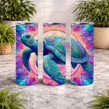 Colorful Turtle 12 20 OZ Wrap Mockup