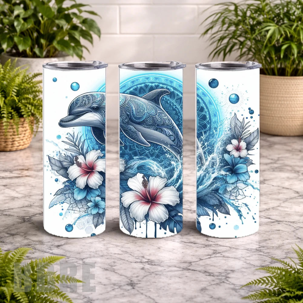 Dolphin Splash 2 20 OZ Wrap Mockup