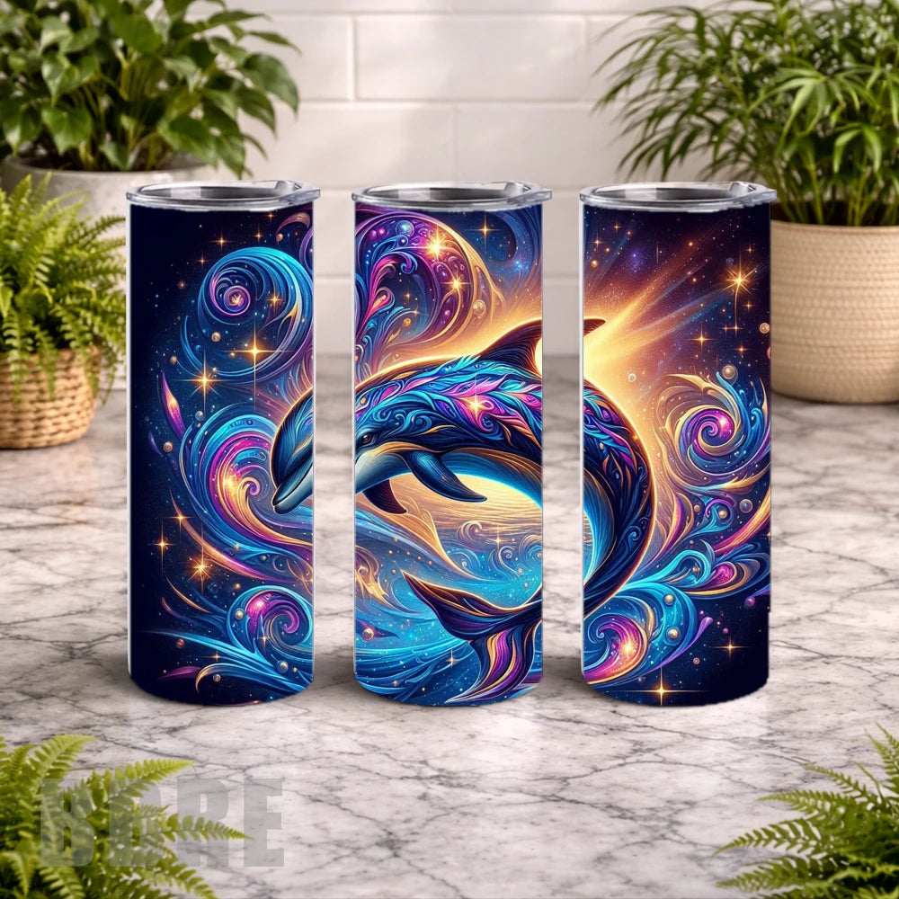 Dolphin Swirl 20 OZ Wrap Mockup
