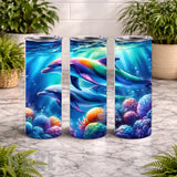 Colorful Dolphins 20 OZ Wrap Mockup