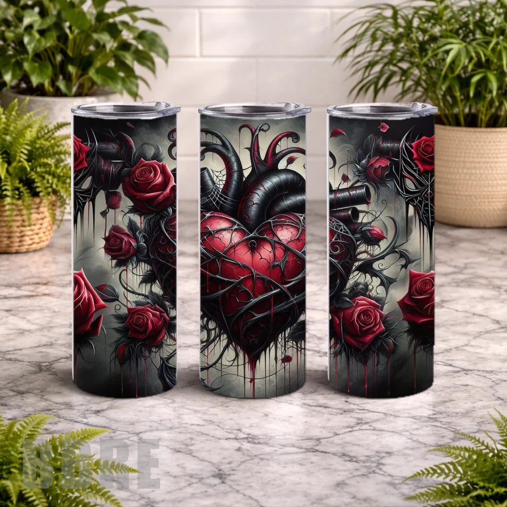 Gothic Heart 20 OZ Wrap Mockup