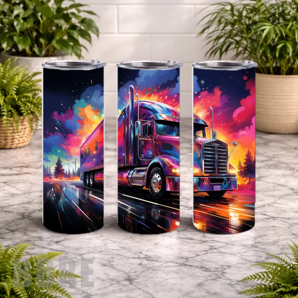 Vibrant Truck 2 20 OZ Wrap Mockup