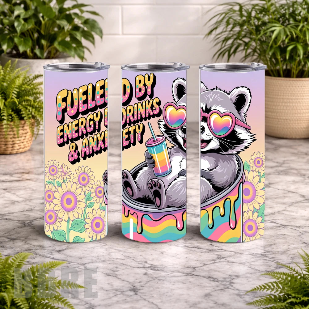 Raccoon Energy 20 OZ Wrap Mockup
