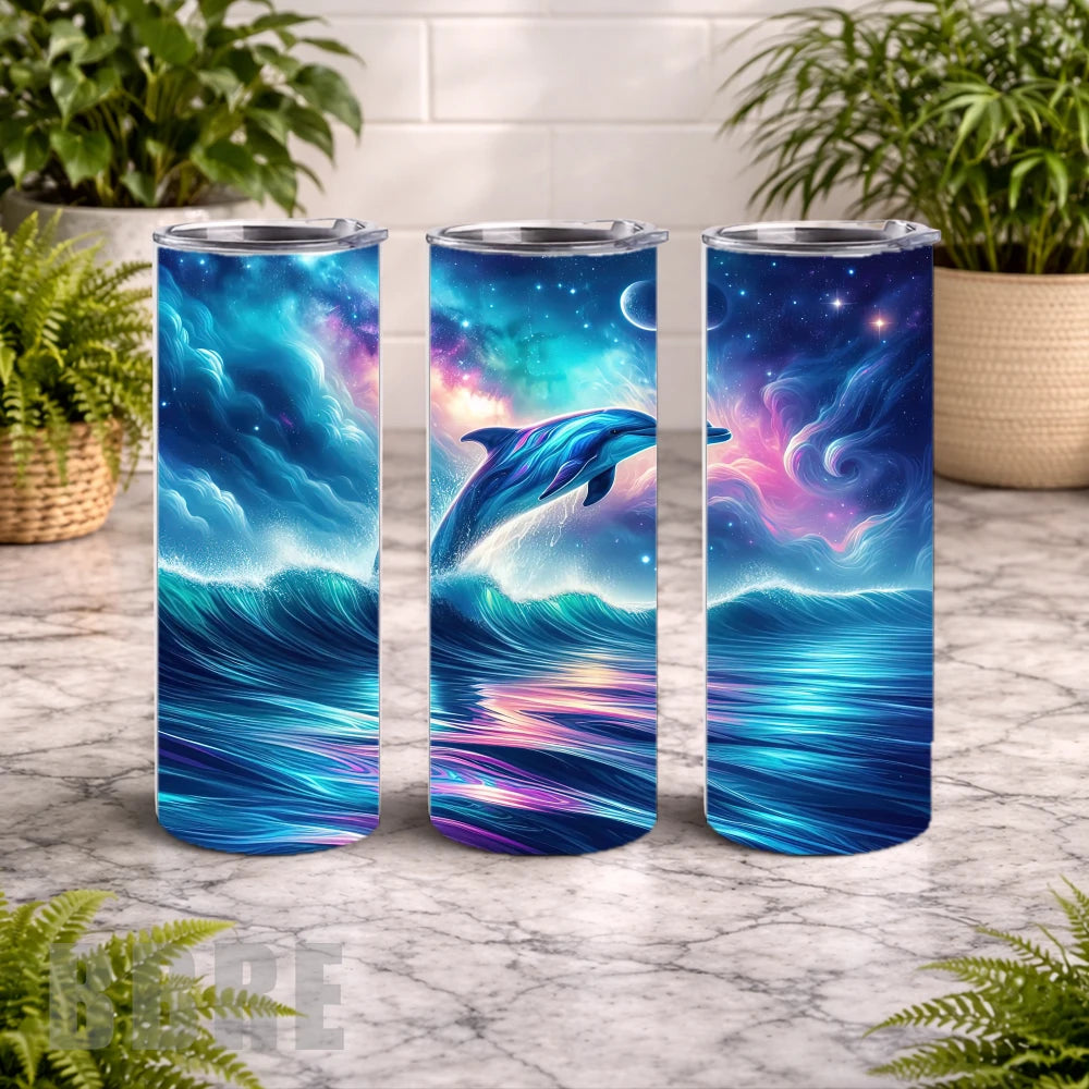 Cosmic Dolphin 4 20 OZ Wrap Mockup