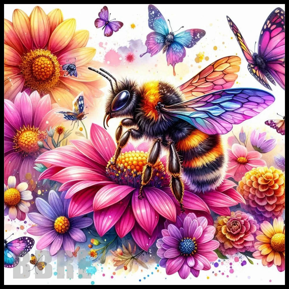 Floral Bee 20 OZ Sublimation Wrap