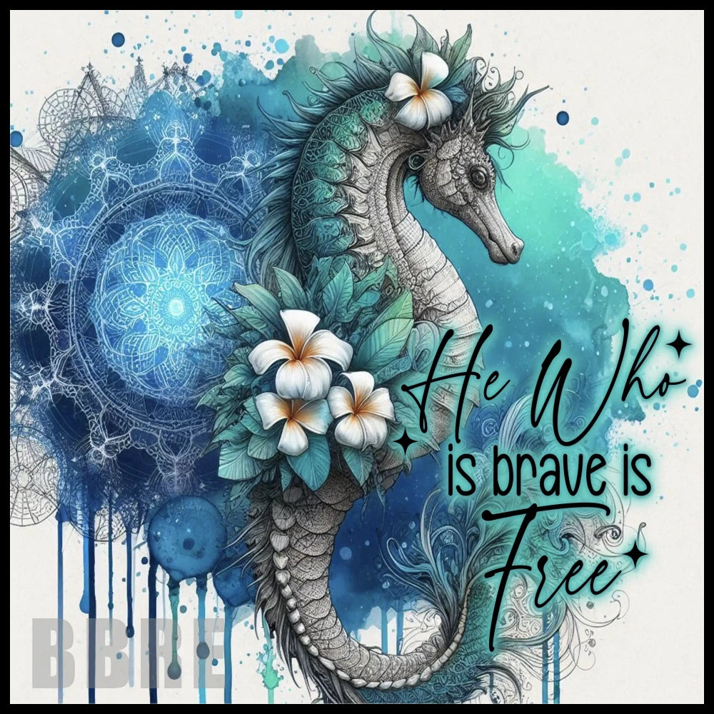 Brave Seahorse 20 OZ Sublimation Wrap