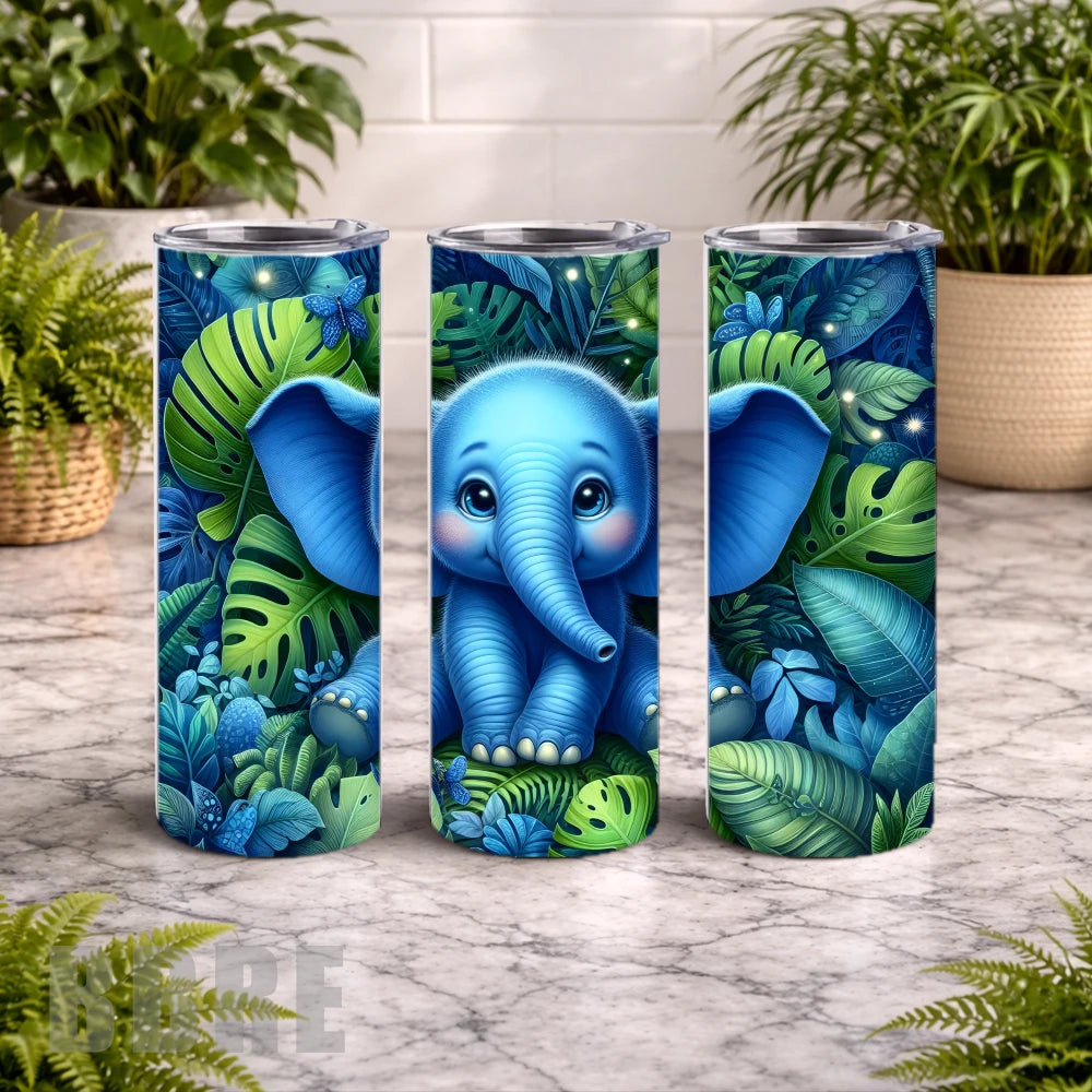 Blue Elephant 2 20 OZ Wrap Mockup