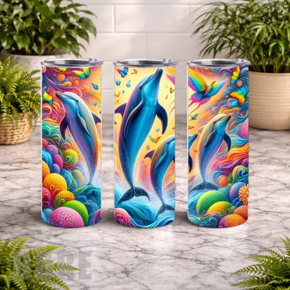Dolphin Dance 3 20 OZ Wrap Mockup