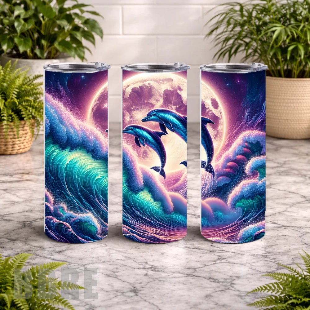 Dolphin Waves 7 20 OZ Wrap Mockup