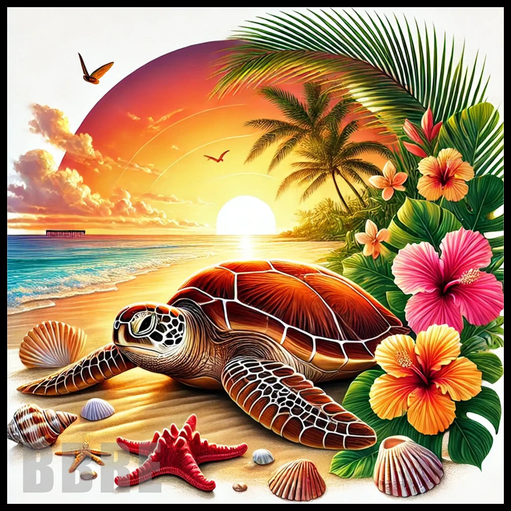 Tropical Turtle 20 20 OZ Sublimation Wrap