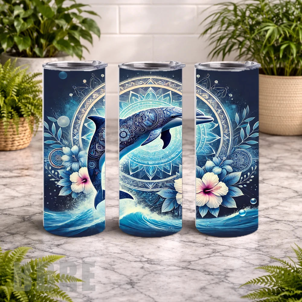 Dolphin Mandala 2 20 OZ Wrap Mockup