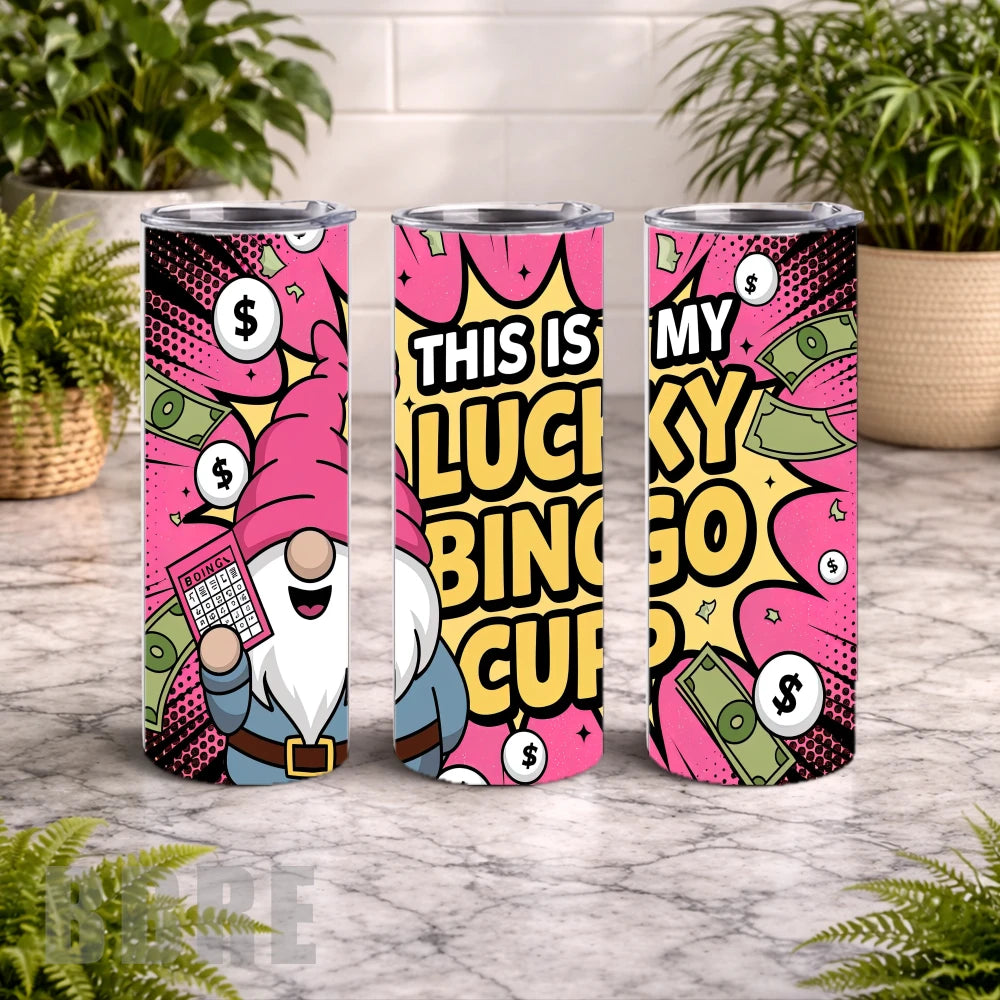 Lucky Bingo 20 OZ Wrap Mockup