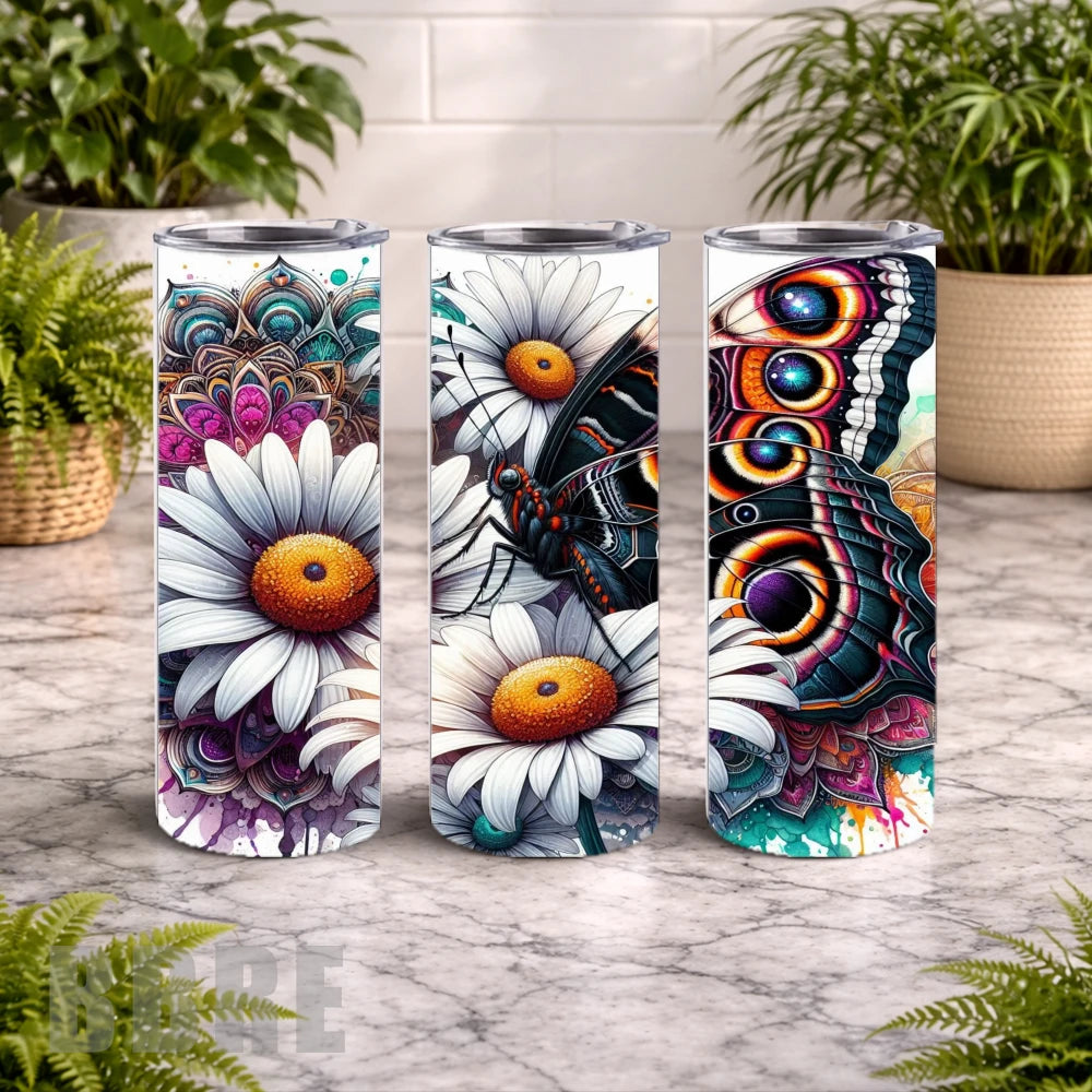 Butterfly Blooms 7 20 OZ Wrap Mockup