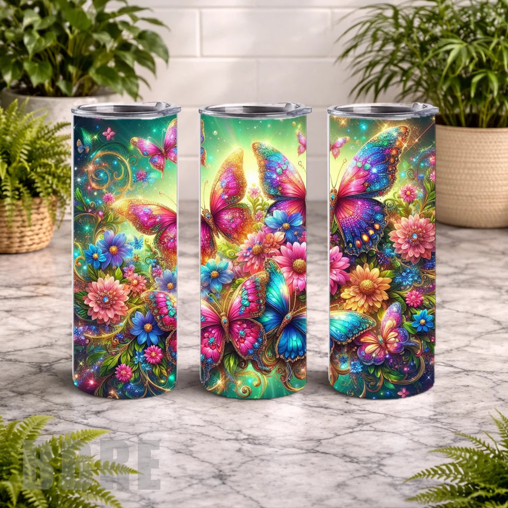 Butterfly Bloom 21 20 OZ Wrap Mockup