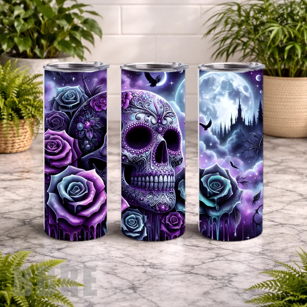 Gothic Skull 5 20 OZ Wrap Mockup
