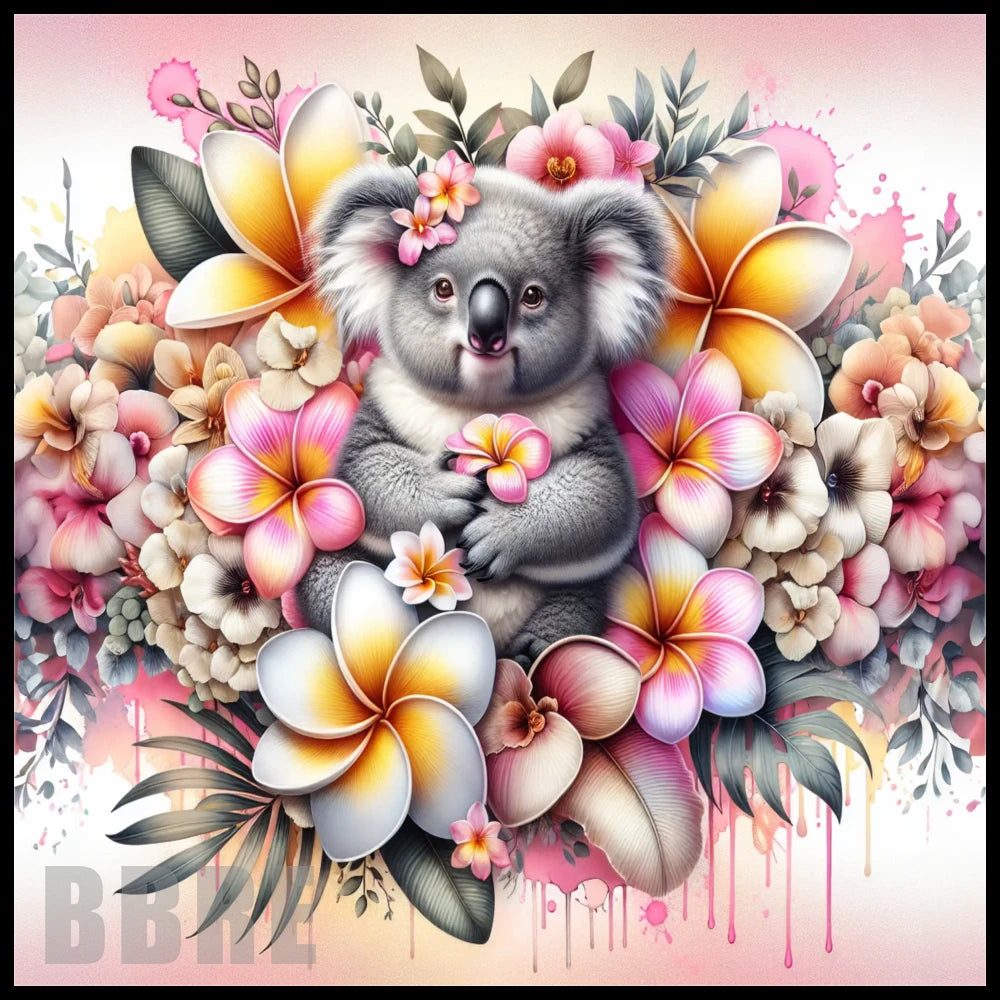 Floral Koala 20 OZ Sublimation Wrap
