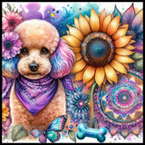 Floral Puppy 3 20 OZ Sublimation Wrap