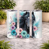 Floral Horse 19 20 OZ Wrap Mockup