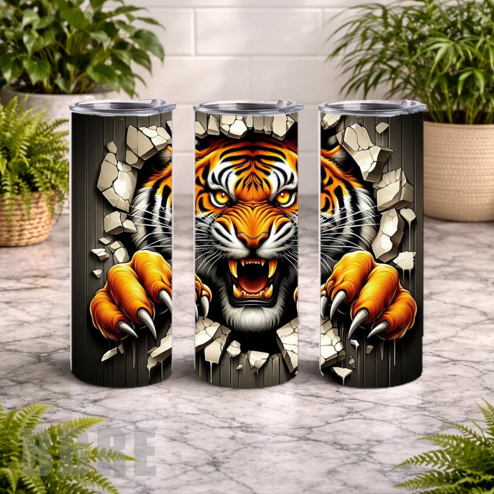 Tiger Breakthrough 20 OZ Wrap Mockup