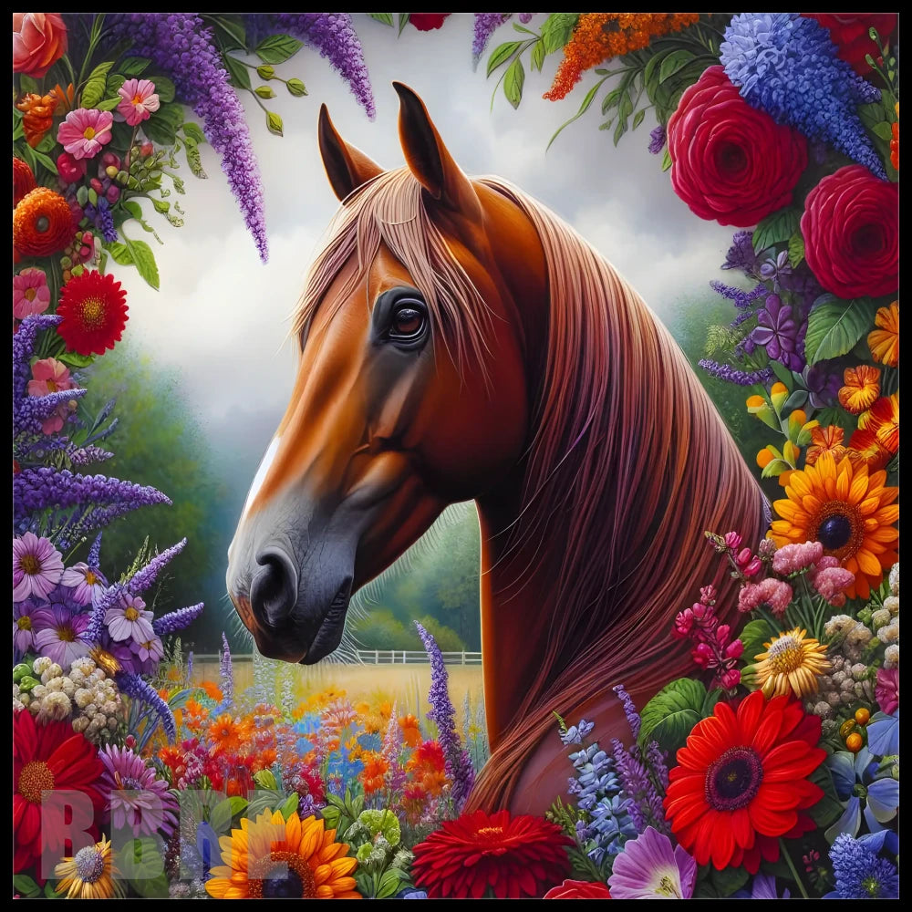 Floral Horse 20 20 OZ Sublimation Wrap