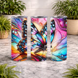 Colorful Butterfly 8 20 OZ Wrap Mockup