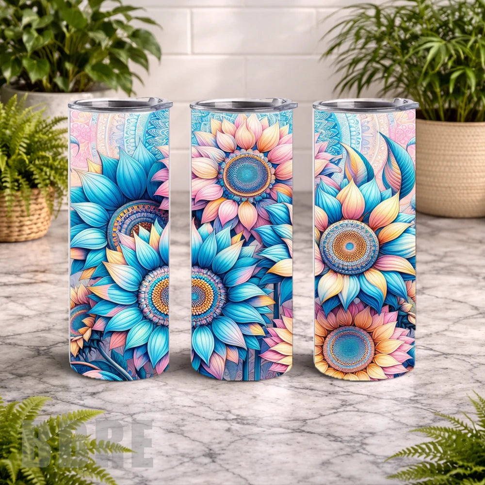 Floral Burst 23 20 OZ Wrap Mockup