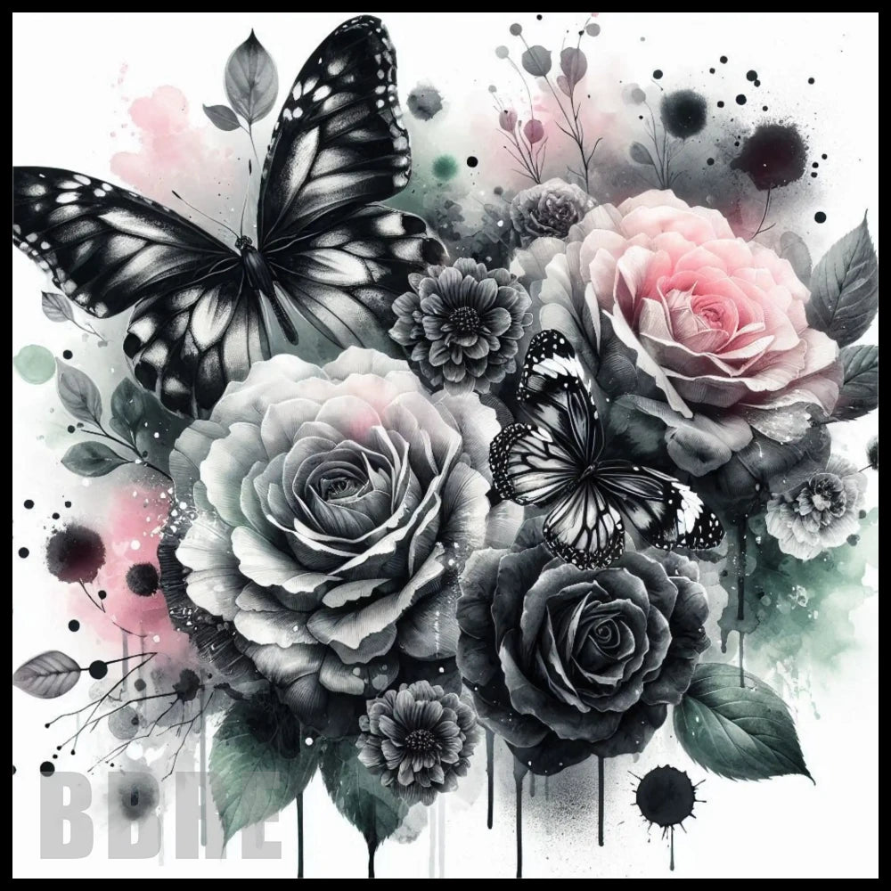 Butterfly Floral 20 OZ Sublimation Wrap