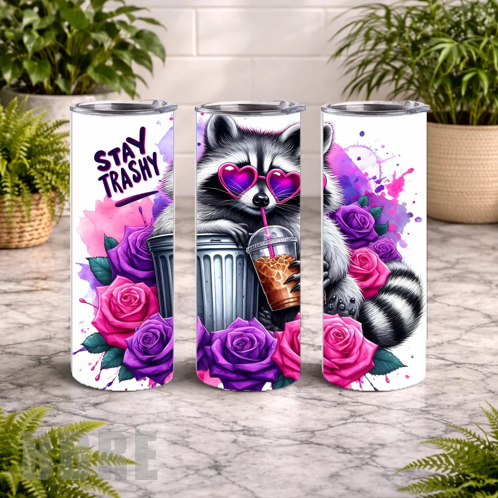Stay Trashy 20 OZ Wrap Mockup