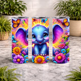 Colorful Elephant 8 20 OZ Wrap Mockup